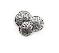 5 Pcs Hollow Metal Button Black Silver Gold Buttons Round Decorative Button for Clothes Sewing Accessories