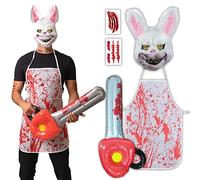 5 pcs Horror Rabbit Costume - Halloween Costumes For Men - Adult & Teen One Size Fits All - 2024 Trending Fancy Dress - UK Based Brand