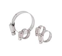 5 PCS Hose Clamp 6-12mm 1/4" 3/8" 304 Stainless Worm Drive Spring Clip Water Fuel Line Homebrew(65-89mm)