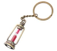 5 Pcs Hourglass Keychains, Sand Timer Key Chains Retro Backpack Key Rings for Men Women Gift Decor (A)