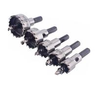 5 Pcs HSS High-Speed Steel Hole Cutter Set, Bi-Metal Hole Saw Drill Bits for Metal, Iron Plate, Stainless Steel & Plastic, for Power Drill Tools