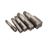5 Pcs HSS Taper Pipe Tap Metal Screw Thread BSP 1/8" 1/4" 3/8" 1/2" 3/4" Mixer Taps for Water Pipes Pipe Threader Kit for Pipes, Faucets