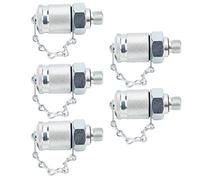 5 Pcs Hydraulic Pressure Test Coupling Kit, Hydraulic Pressure Testing Adapter, Hydraulics Testing Adapter Thread Test Coupling Connectors, for Pressures Measuring (M10*1)