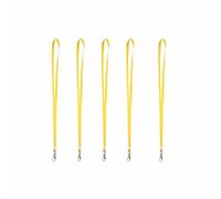 5 Pcs ID Lanyard Neck Strap, Soft Flat Polyester Metal Swivel Hook Badge Lanyards for Office School Staff Card