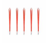 5 Pcs ID Lanyard Neck Strap, Soft Flat Polyester Metal Swivel Hook Badge Lanyards for Office School Staff Card