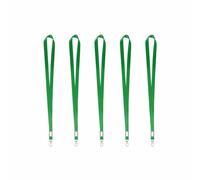 5 Pcs ID Lanyard Neck Strap, Soft Flat Polyester Metal Swivel Hook Badge Lanyards for Office School Staff Card