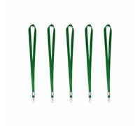 5 Pcs ID Lanyard Neck Strap, Soft Flat Polyester Metal Swivel Hook Badge Lanyards for Office School Staff Card