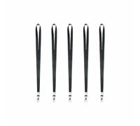 5 Pcs ID Lanyard Neck Strap, Soft Flat Polyester Metal Swivel Hook Badge Lanyards for Office School Staff Card