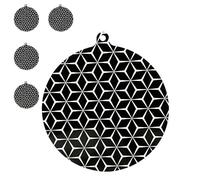 5 Pcs Induction Hob Protector Mat, 22 cm Silicone Induction Cooktop Mat, Anti-Slip Hob Covers and Reusable Heat Insulated Pads, Round Scratch Protective Covers for Electric Cookers