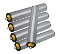 5 Pcs Industrial Gravity Roller for Conveyor - Pvc, Dia 2.4'' 2inch 1.5in 1.3'' 1'' Stainless Steel Unpowered Replacement Conveyor Belt Rollers, for Wood Shop Commercial Warehouses(Dia 25MM/1'',L 1000