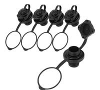5 Pcs Inflatable Boat Air Valve, Black Air Valve Nozzle Cap Adapter Set, Inflatable Kayak Screw, Spiral Anti-Leakage Bungs Replacement for Kayak, Dinghy, Airbeds, Hot Tub, Raft