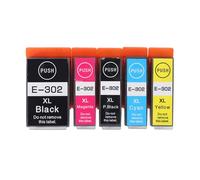 5 Pcs Ink Cartridge Combo 302 XL T302XL for Expression Premium XP - 6000 XP - 6100 - High Yield, Reliable Printing, Full Colour Set for Photo and Document Quality