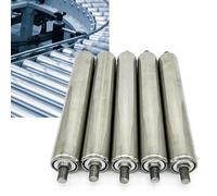 5 PCS inless Steel Conveyor Rollers 1.5" Dia x 11" L Galvanized Transmiss Replacement for Mowers Packaging Logistics Dock Use