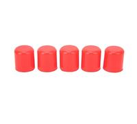 5 Pcs Intake Vacuum Hose Silicone Tube End Plug Cover, Universal Fit for Car, 25mm Inner Diameter Blanking Cap, High Temperature Silicone Material for BOV Pipes, (Red)