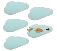 5 Pcs Invertebrates Feeding Dish Cricket Eating Basin for Small Insects Dubia Roaches Isopod Springtails Superworms (Green)