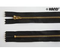 5 pcs Jean Zips/Metal Closed Ended Zip-Black/Gold, Great for Denim Project! (5 inches)
