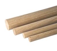5 pcs JOWE Oak Wooden Dowels 12 mm, Length 100 cm | Round Oak Dowel rods 12 mm Made in Austria