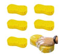 5 Pcs Jumbo Sponges, Non Scratch Car Cleaning Wash Sponge, Thickened Super Absorbent Large Car Wash Sponges for Wheels, Windscreen, Windows, Bodywork Easy Grip, for Kitchen Bathroom Household Cleanin