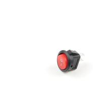 5 PCS KCD1-105 Diameter 16.5mm 3A/250VAC Round Boat Rocker Switch On-Off Snap SPST Black 2Pin Power Switch Push Button Switch RRBXXUYN(Red Black)