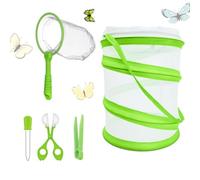 5 Pcs Kids Bug Hunting Kit, Butterfly Net, Bug Catcher for Kids with Insect Butterfly Catcher, Butterfly Habitat Cage, Viewer, for Kid Insects Catching and Life Science Education