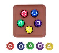 5 Pcs Korean Folk Game Toy Set, Mini Gameplay Grasping Stones Five Stones Korean Traditional Reflex Challenge Toss Filled and Catch Play Stone Set, ffor Kids Adults Family Travel Games (5Pc+Base)