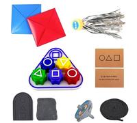 5 Pcs Korean Traditional Play Game, Korean Folk Game Set, Gonggi Jack Stone Pebbles Set with Base, Traditional Korean Tossing Game for Family Party Hand Eye Coordination Games Training Toy