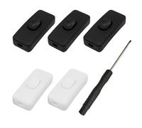 5 PCS Lamp Switch, Inline Switch,Practical Resistant Wear Heat Compact Impact Resistance in Line for Table Lamp Light Bulbs Small Appliances,Easy to Install