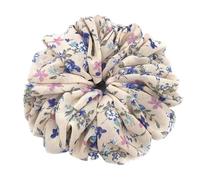 5 Pcs Large Hair Band Elastic Chiffon Scrunchies Floral Print Bunch Tie Oversized for Women or Girls(Color11)