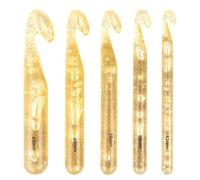 5 Pcs Large Size Crochet Hook (12/15/18/20/25mm) Jumbo Crochet Hook Crystal Clear Huge Chunky Yarn Crochet Hooks for Crocheting Craft Beginners Blanket Shawl