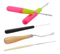 5 Pcs Latch Hook Crochet Needle Set - Small Beaded Threading Needles for DIY Crafts, Beading, Embroidery, and Creative Projects