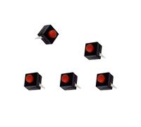 5 Pcs Latching Push Button Switches DC 30V 1A Self Lock Push Button Switches 2 Pin Terminal Mini on off Switches for Torch Flashlight Light Lamp