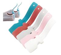 5 Pcs Lazy Shoes Helper Slider Easy On Shoes Plastic Shoehorn,Portable Shoe Lifting Helper Handled Shoehorn,Sock Slider Handled Shoe Horn for Men, Women and Kids, Elderly, Disabled