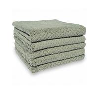 5 Pcs Lint Free Cloth, Bathroom Drying Cloth, Microfibre Cloth for Cleaning Products, Dishcloths for Washing Up, Spontex Cloths, 29 by 29 cm, 5 Pack, Sage Green