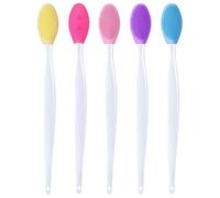 5 Pcs Lip Scrub Brush Double-Sided Silicone Exfoliating Tool Mini Soft Lip Brush Cleaner for Men Women