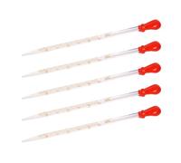 5 Pcs Liquid Pipettes Glass Scale Graduated Glass Liquid 0.5ml 1ml 2ml 3ml 5ml 10ml