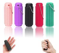 5 PCS Little Pain Fidget, Portable Vibrant Colors Stim Tool, Pain Stimming Fidgets Stress Relief Toys Textured Grip 5 Color For Portable Silent Stress Reducer and Massager (Red, Pink, Light Purple, Bl