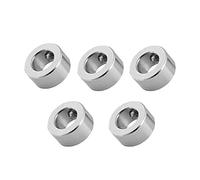 5 Pcs Lock Collar 8mm Shaft Lock Collar, T8 Lead Screw Lock Ring Lead Screw Nickle Plated Ring Stainless Steel Material Isolation for 3D Printer CNC Parts (8mm Silver)