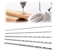 5 Pcs Long Wood Drill Bits, 150mm Extra Long High-Speed Steel Wood Drill Bits, Auger Twist Drill Bit Metal Drill Bit Kit for Drilling Tool Woods Plastic Hard Metal (Diameter 2/3/3.5/4/5mm)