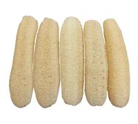 5 Pcs Loofah Sponge, 16-20 Inch Cuttable Natural Loofah Sponge Shower Exfoliating, Eco Friendly Pack for Showing, Cleaning Body and Face & Kitchen Washing.