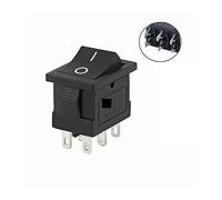 5 PCS/LOT KCD1 4 Pin 21 * 15mm ON-OFF Boat Car Rocker Switch 6A/250V AC 10A/125V AC With Red Blue Green Yellow Light Switch IDGTTLDF(6PIN 2End)