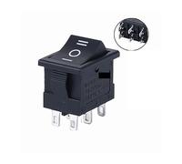 5 PCS/LOT KCD1 4 Pin 21 * 15mm ON-OFF Boat Car Rocker Switch 6A/250V AC 10A/125V AC With Red Blue Green Yellow Light Switch IDGTTLDF(6pin 3End)
