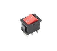 5 PCS/lot KCD2 6PIN 21X15mm DPDT Black White Push Button rocker Switch ON-OFF-ON ON-ON Boat power Rocker switch 6A/250V 10A/125V(Red Black)