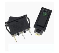5 pcs/lot KCD3 With Light Power Switch 10A 250V AC 15A 125V AC 2/3 Pin SPDT KCD3 ON-OFF-ON 2/3 Position Boat Rocker Switch RRBXXUYN(3PinON-OFF With LED5)