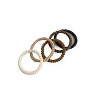 5 Pcs/Lot Thin Telephone Wire Elastic Hair Bands Rope Gum Ring Spiral Rubber White Black Accessories For Women for Hair accessories