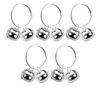 5 Pcs Loud Bells for Cat And Dog Collars, Metal Pet Tracker Bells with Key Rings, Vintage Bronze Small Bell for Pets, Collar Charm Pendant for Outdoor Use, Handmade Diy, And Keychain Decoration