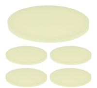 5 Pcs Luminous Non-Slip Silicone Coasters, Light Yellow, 10cm