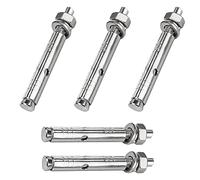 5 Pcs M10x100mm Expansion Screw Bolts Hex Nut Expansion Sleeve Anchor Bolt Heavy Duty Fixing Anchors Stainless Steel Anchor Expansion Bolt Screws Nuts