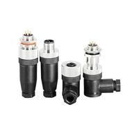 5 PCS M12 mounting sensor connector waterproof male&female plug screw threaded coupling 3 4 5 8 12 Pin A type connectors IDGTTLDF(M12-female 8PIN,10 PCS)