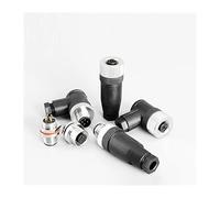 5 PCS M12 sensor elbow connector waterproof male&female plug screw threaded coupling 3 4 5 8 12 Pin A type sensor connectors IDGTTLDF(M12-female 5PIN,5 PCS)