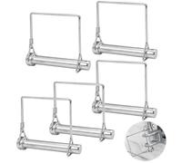 5 Pcs M12 x 80mm Stainless Steel Locking Pins Square Coupling Pin | PTO Shaft & Hitch for Trailer High-Strength Safety Lock with D-Shape Design